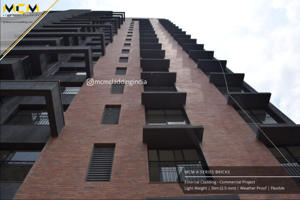 MCM cladding R series bricks for exterior facade - MCM Phomi India.