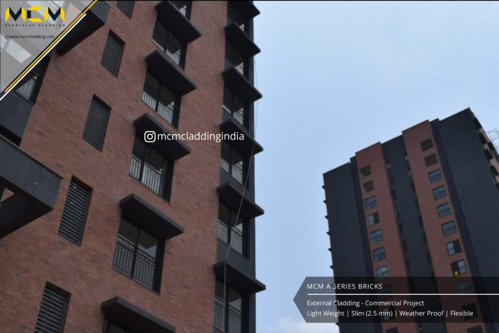R series MCM cladding bricks for exterior facade - MCM Phomi India.
