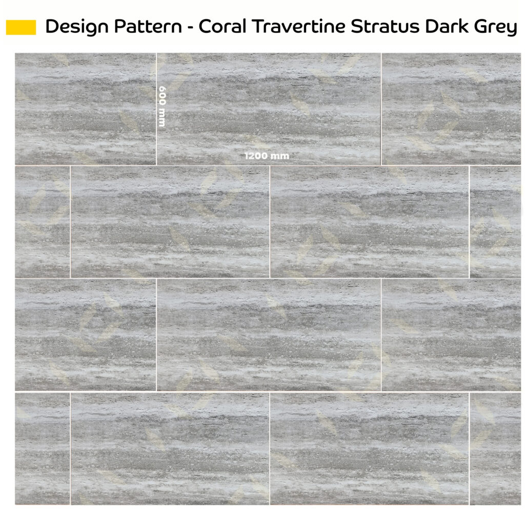 Travertine Coral Travertine Stratus Dark Grey